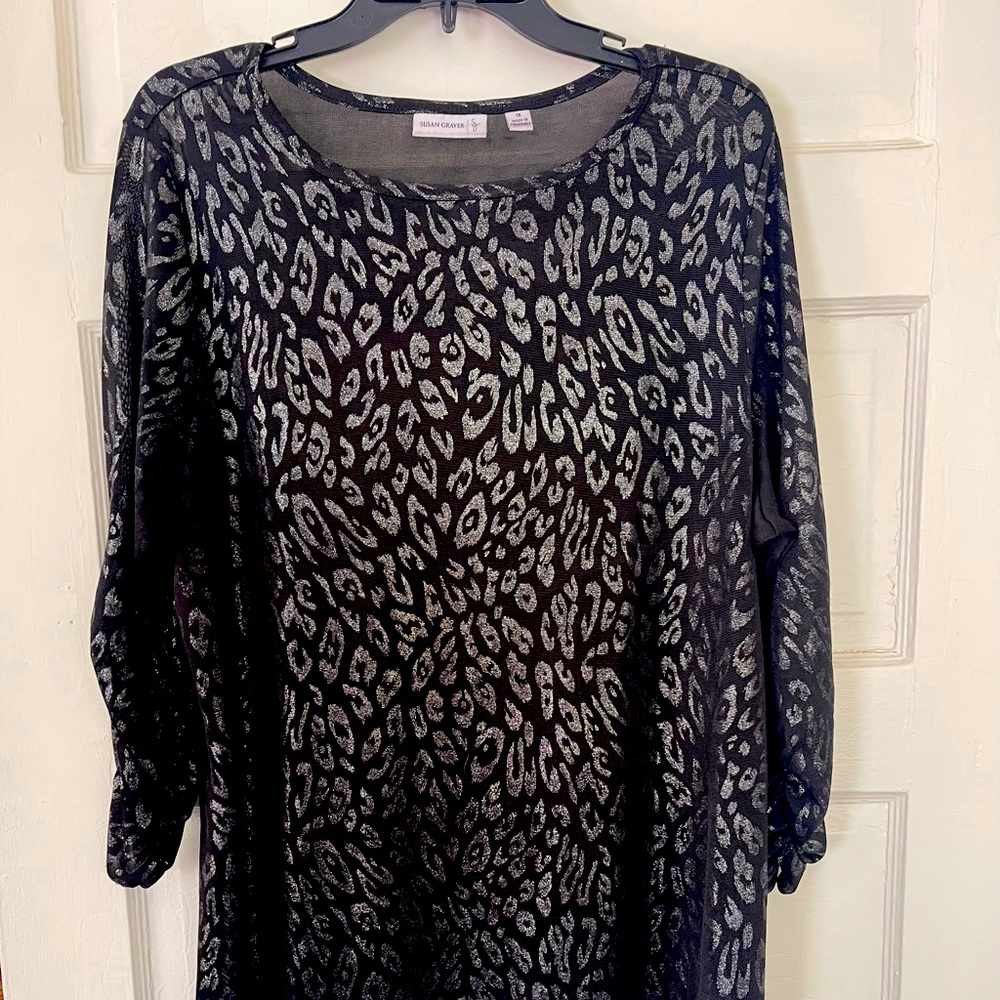 Black and silver tunic top.